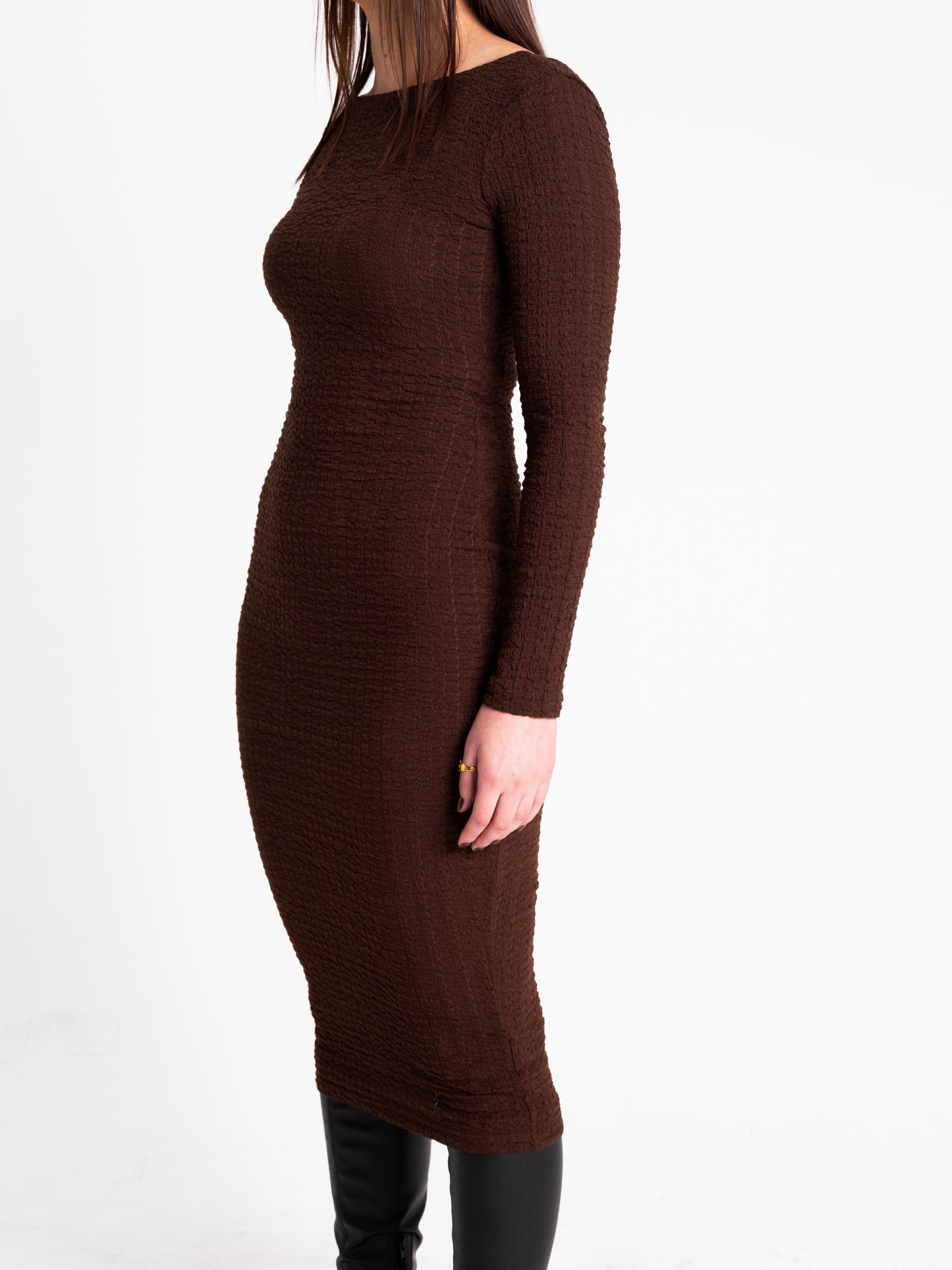 ELIDE LONG-SLEEVE MIDI DRESS