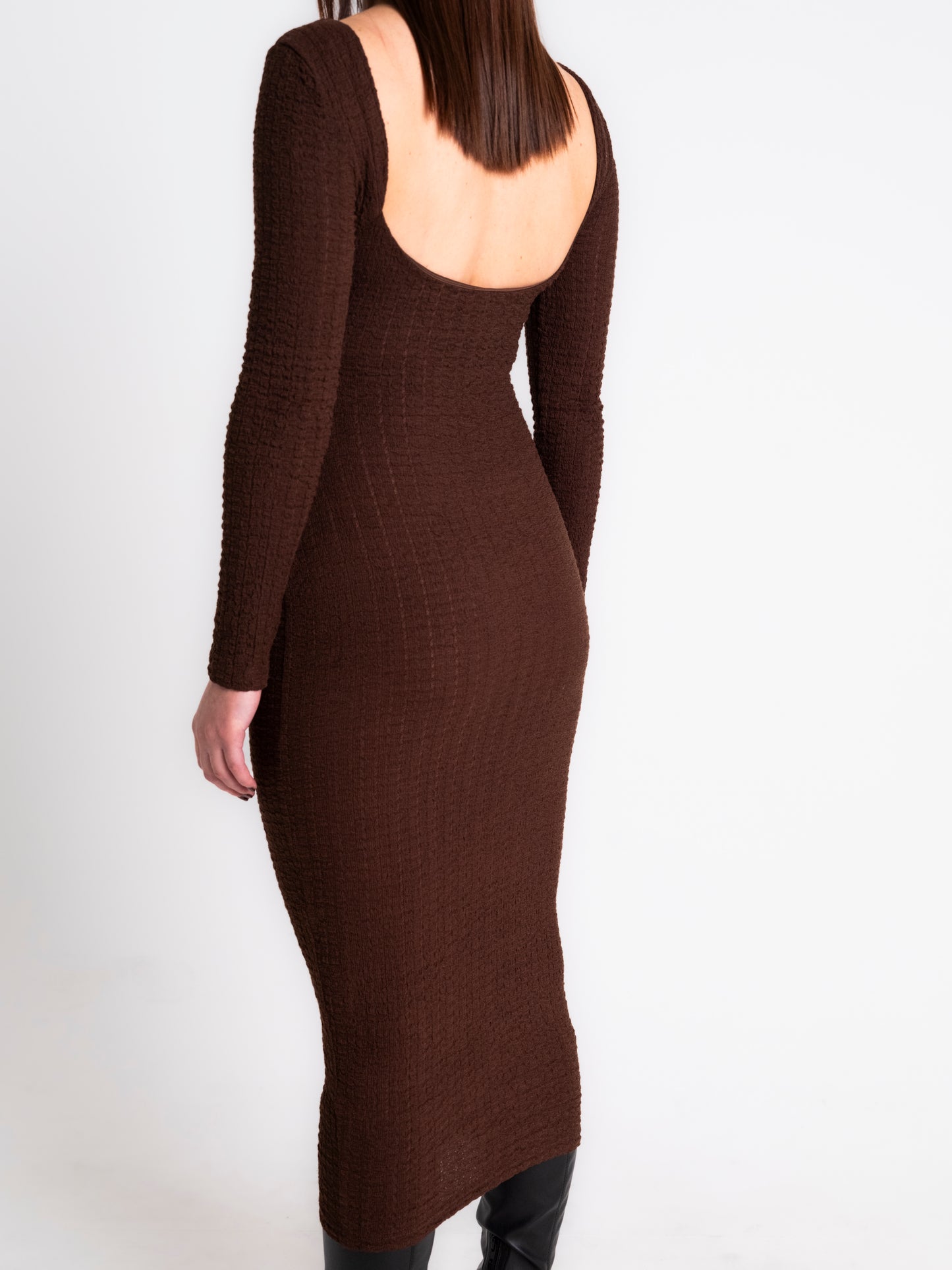 ELIDE LONG-SLEEVE MIDI DRESS