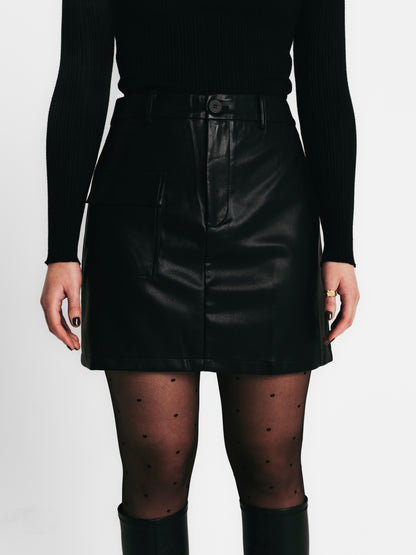 NESRYN LEATHER MINI SKIRT